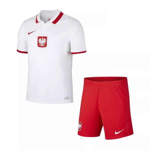 Camiseta Polonia Primera Equipación Niño 2021 Blanco